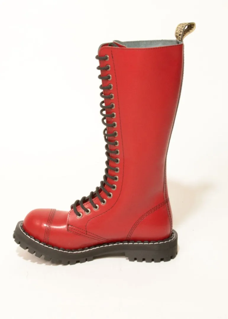 20 holes Steel Toe Cap Ranger Boots - RED -