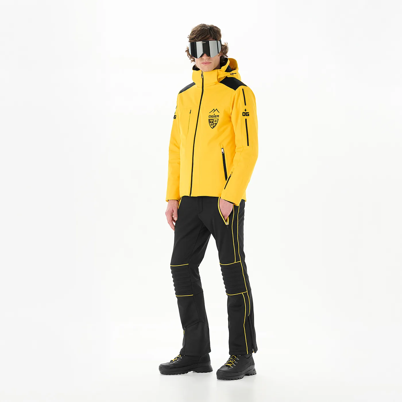 Alberto Black/Yellow Ski Pant