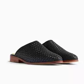 Ama Woven Mule Woven Black