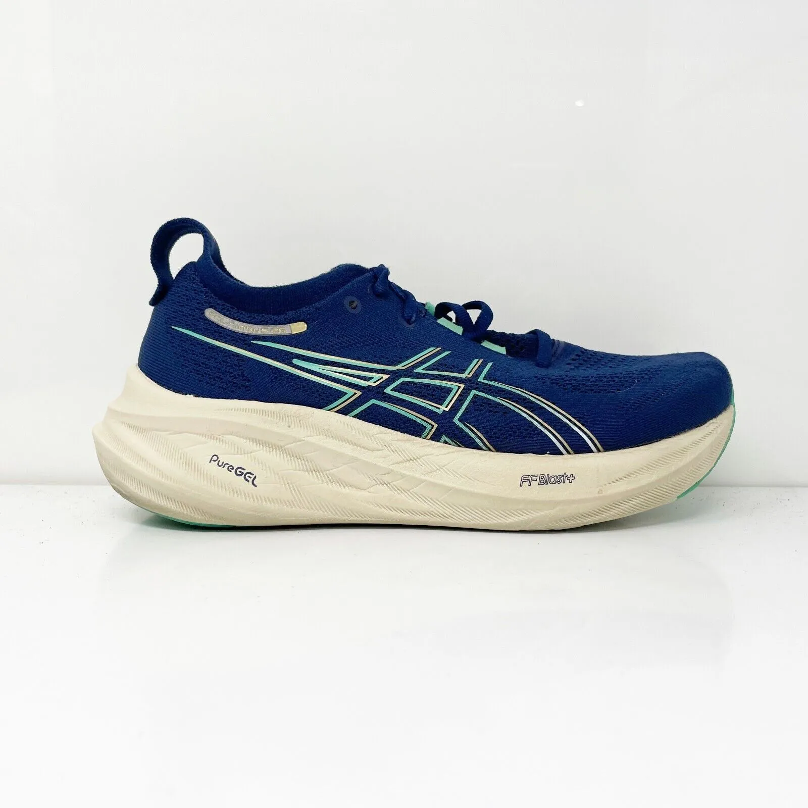 Asics Womens Gel Nimbus 26 1012B601 Blue Running Shoes Sneakers Size 7