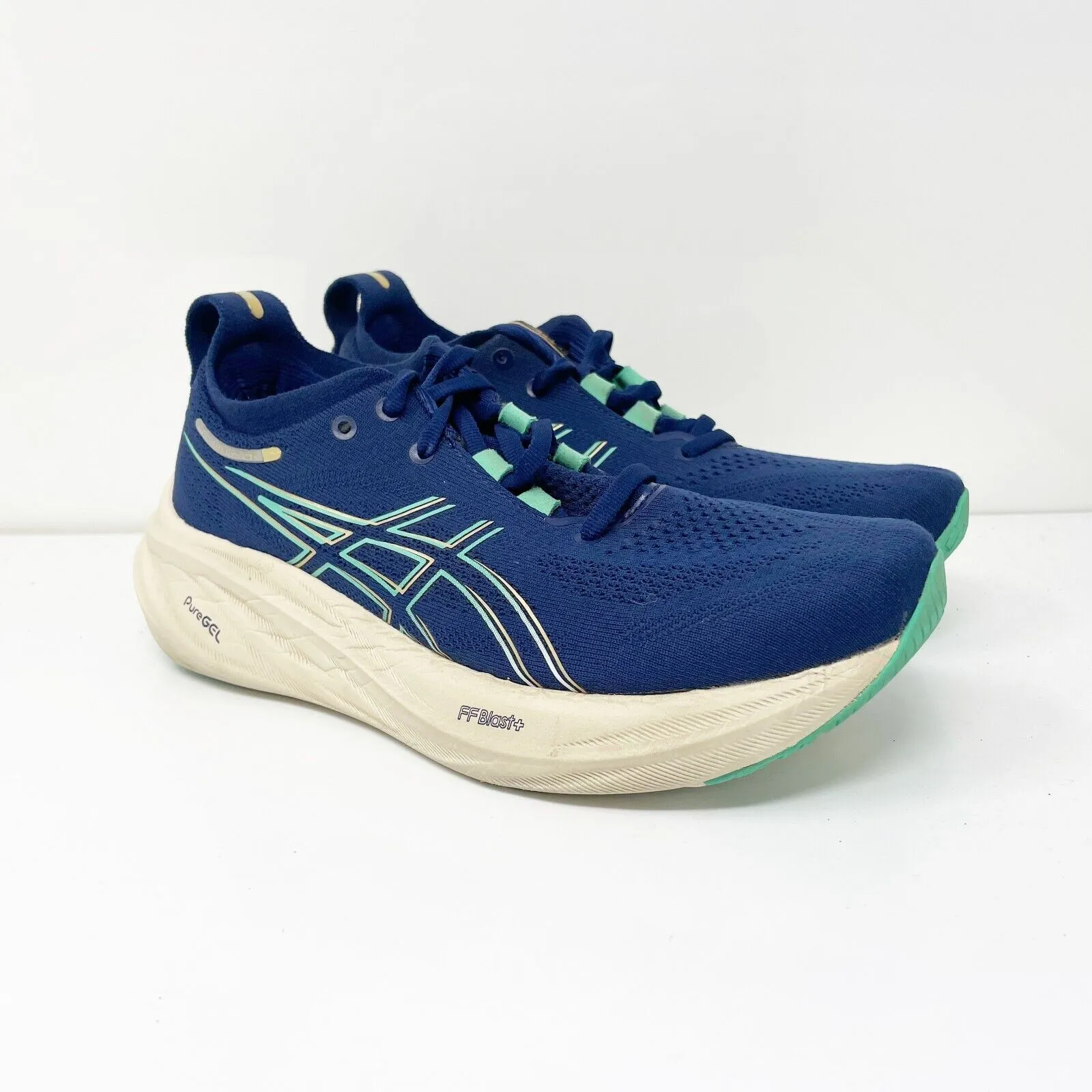 Asics Womens Gel Nimbus 26 1012B601 Blue Running Shoes Sneakers Size 7