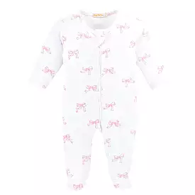 Baby Club Chic - Pretty Bows Zip Footie