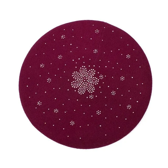 Beret Queen Melbourne (Wine Red)