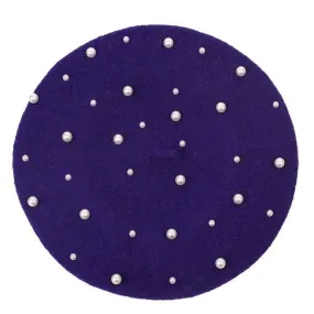 Beret Queen Texas (Dark Purple)