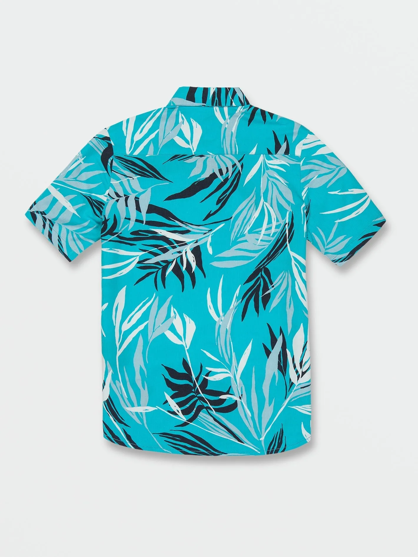 Big Boys Bleeding Leaf Short Sleeve Shirt - Electric Blue