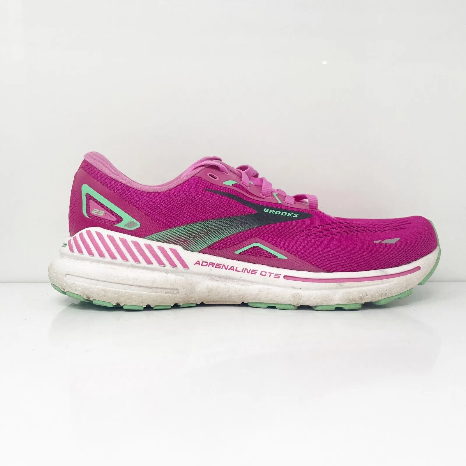 Brooks Womens Adrenaline GTS 23 1203811B639 Pink Running Shoes Sneakers Sz 10 B