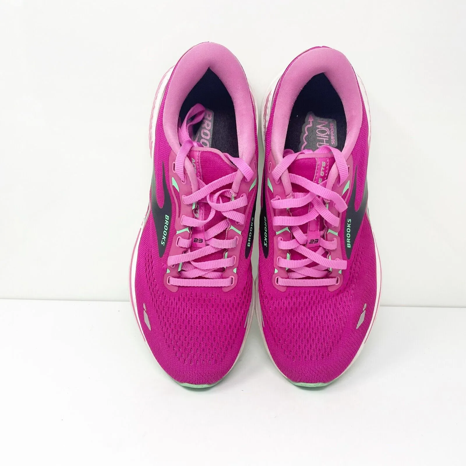 Brooks Womens Adrenaline GTS 23 1203811B639 Pink Running Shoes Sneakers Sz 10 B