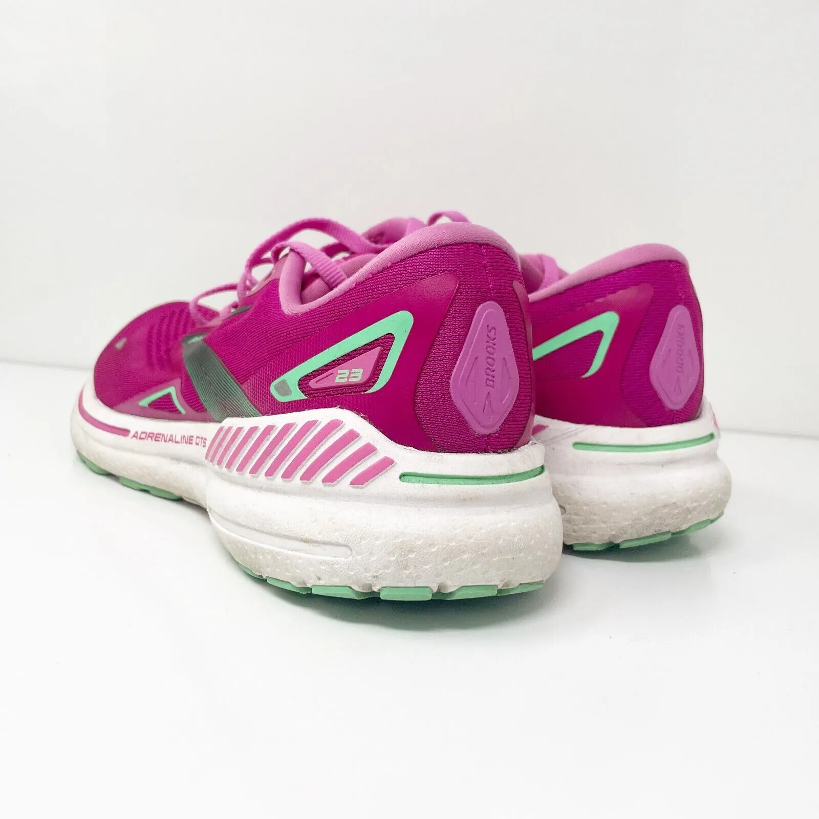 Brooks Womens Adrenaline GTS 23 1203811B639 Pink Running Shoes Sneakers Sz 10 B