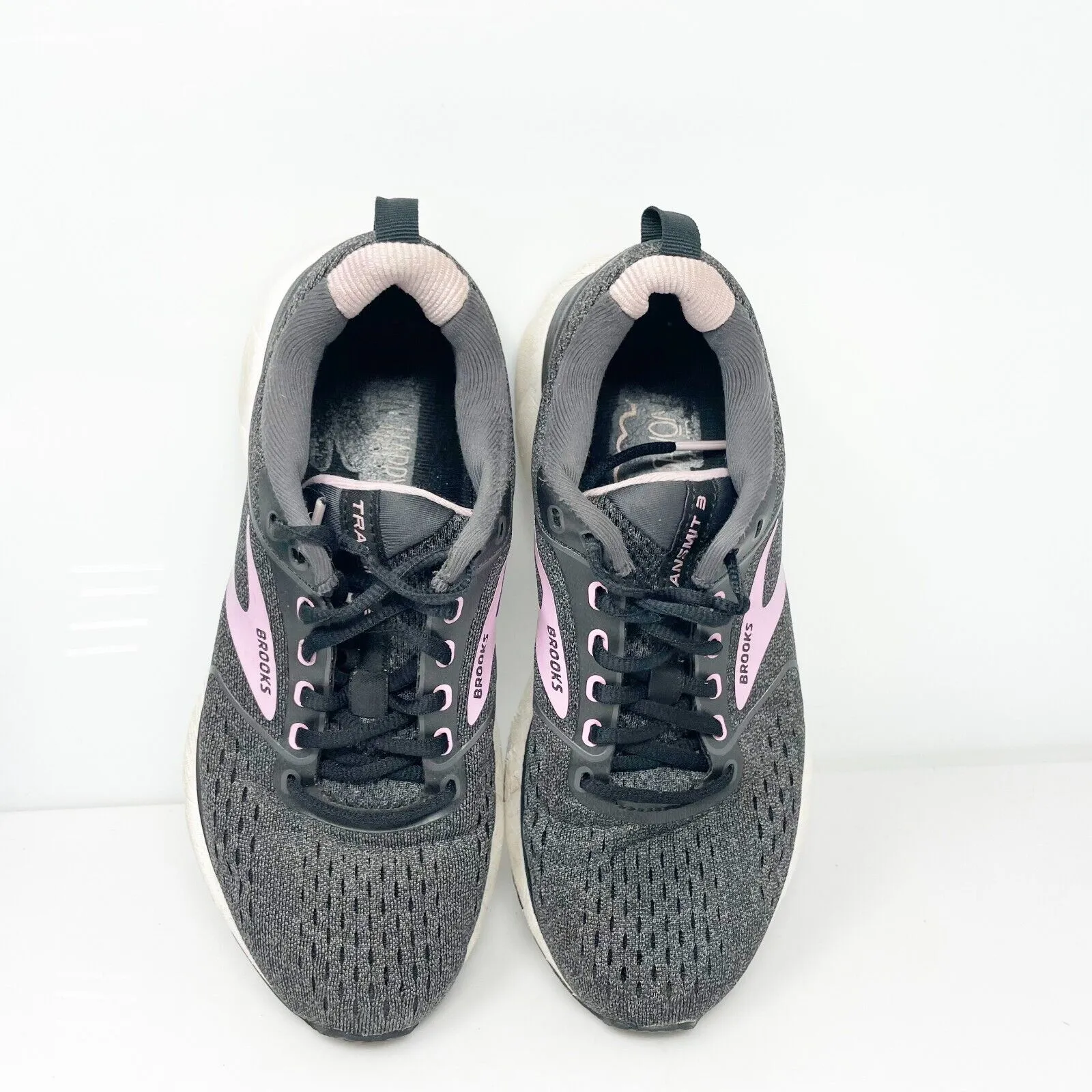 Brooks Womens Transmit 3 1203501B077 Black Running Shoes Sneakers Size 6.5 B