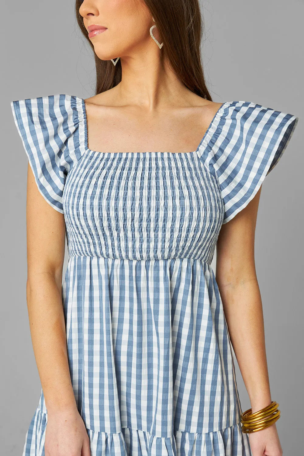 Buddy Love Brynn Blue Checker Dress