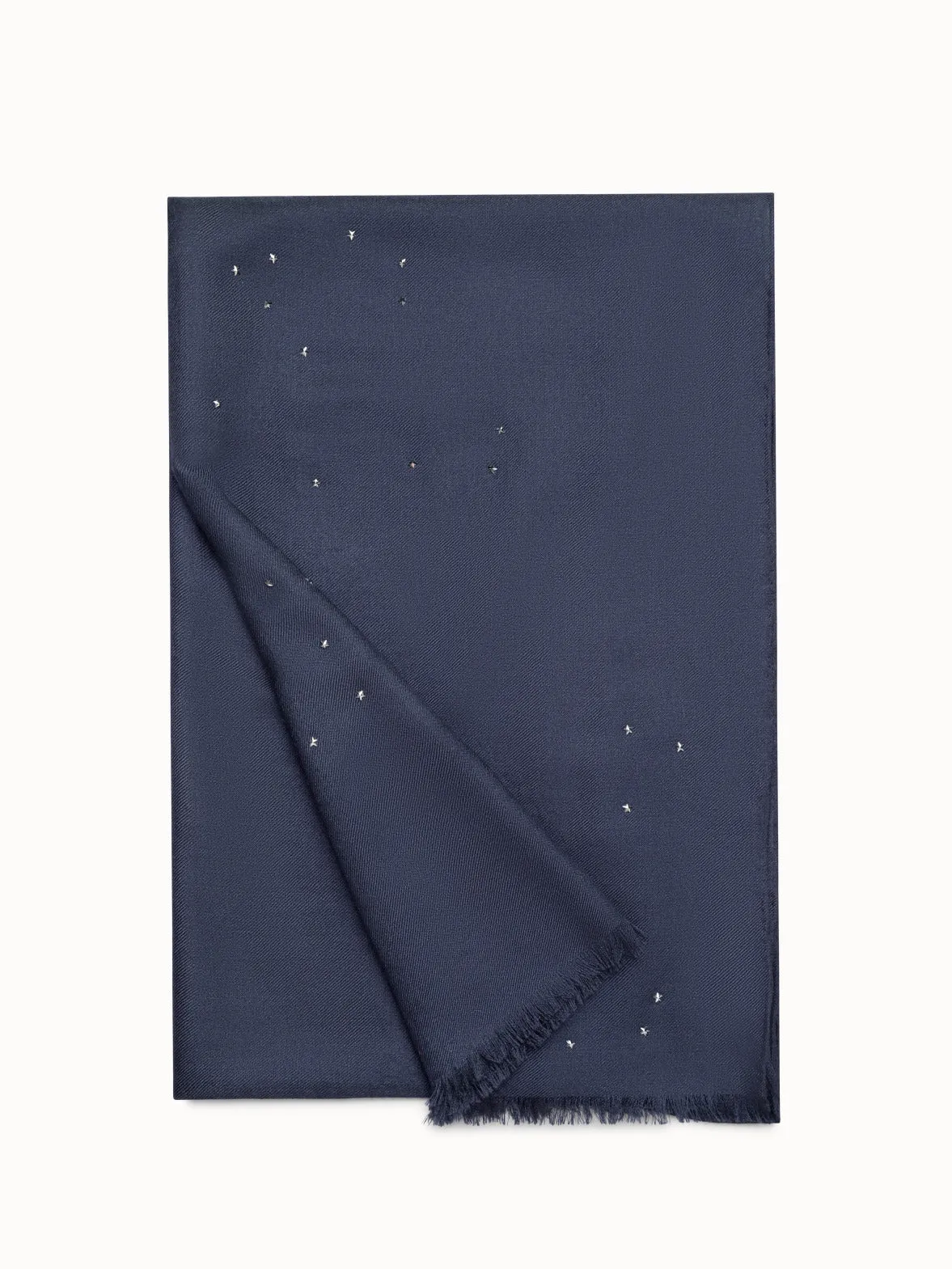 Cashmere Silk Scarf with Swarovski Stars