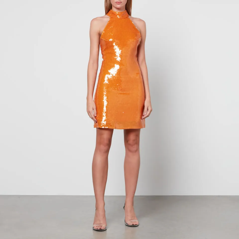 De La Vali Women's Fuego Dress - Orange Sequin - UK 6 | Coggles