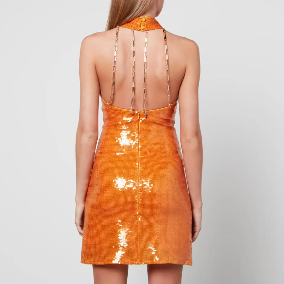 De La Vali Women's Fuego Dress - Orange Sequin - UK 6 | Coggles