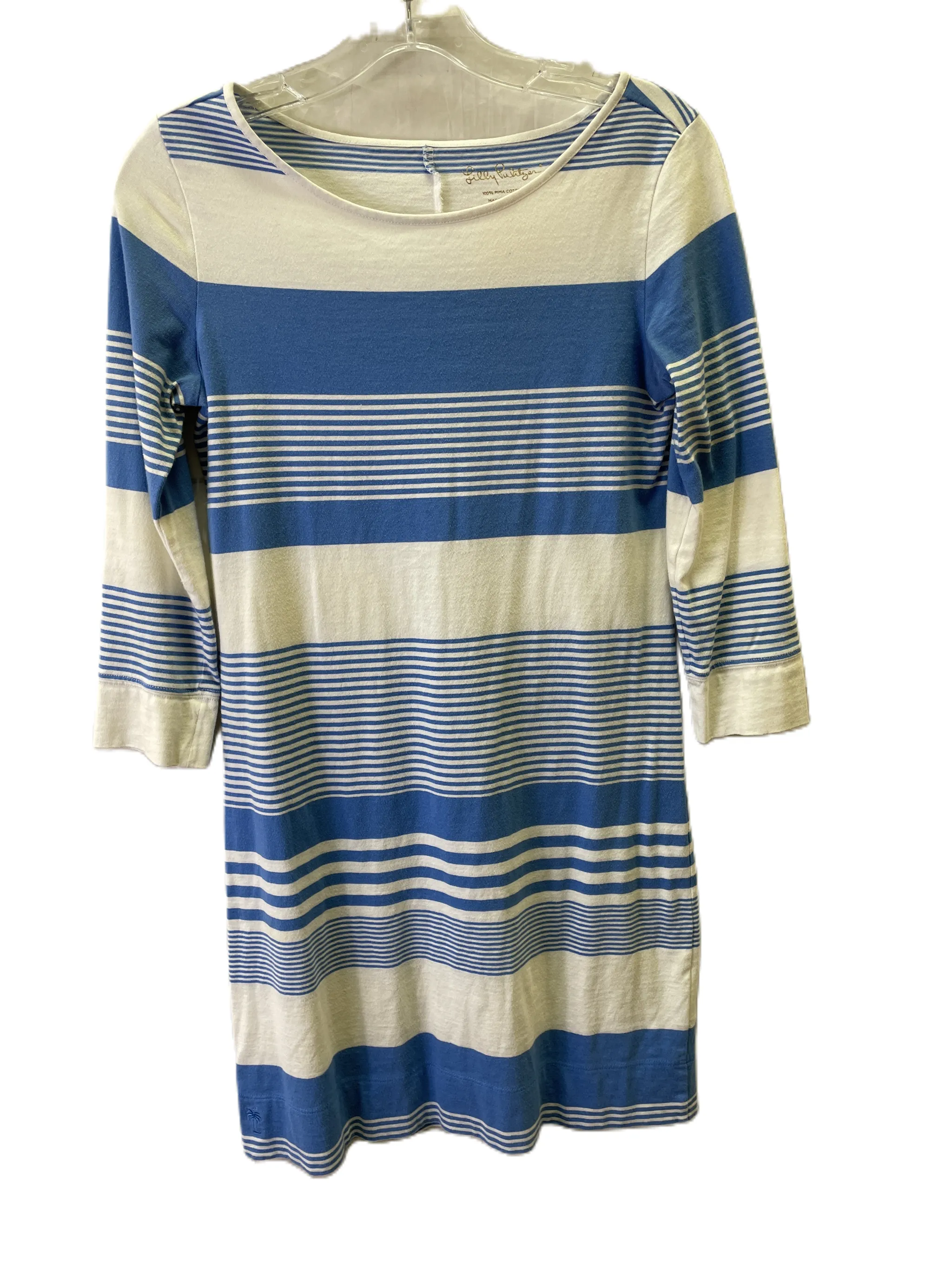 Dress Casual Midi By Lilly Pulitzer In Blue & White, Size: Xs