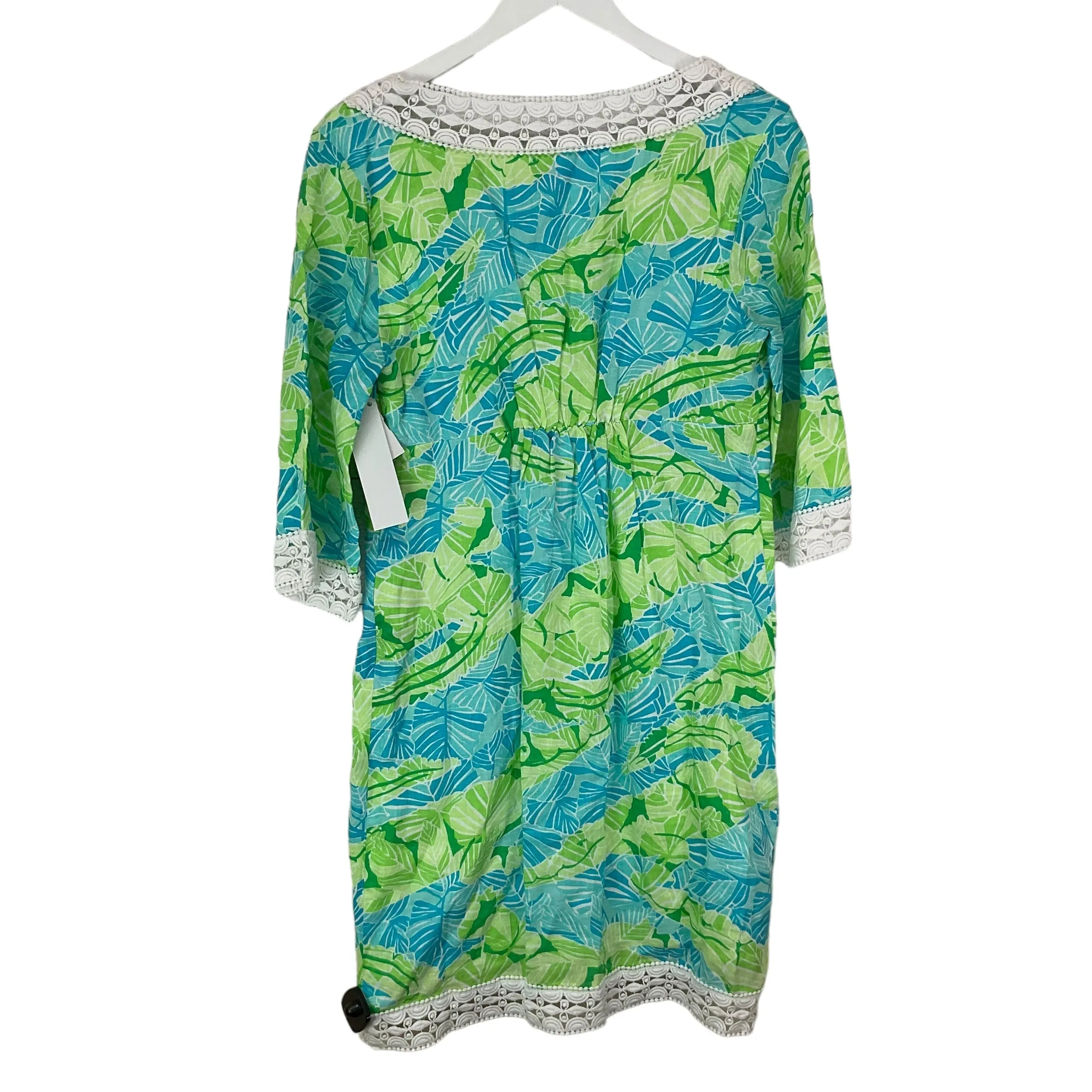 Dress Designer By Lilly Pulitzer In Blue & Green, Size: M