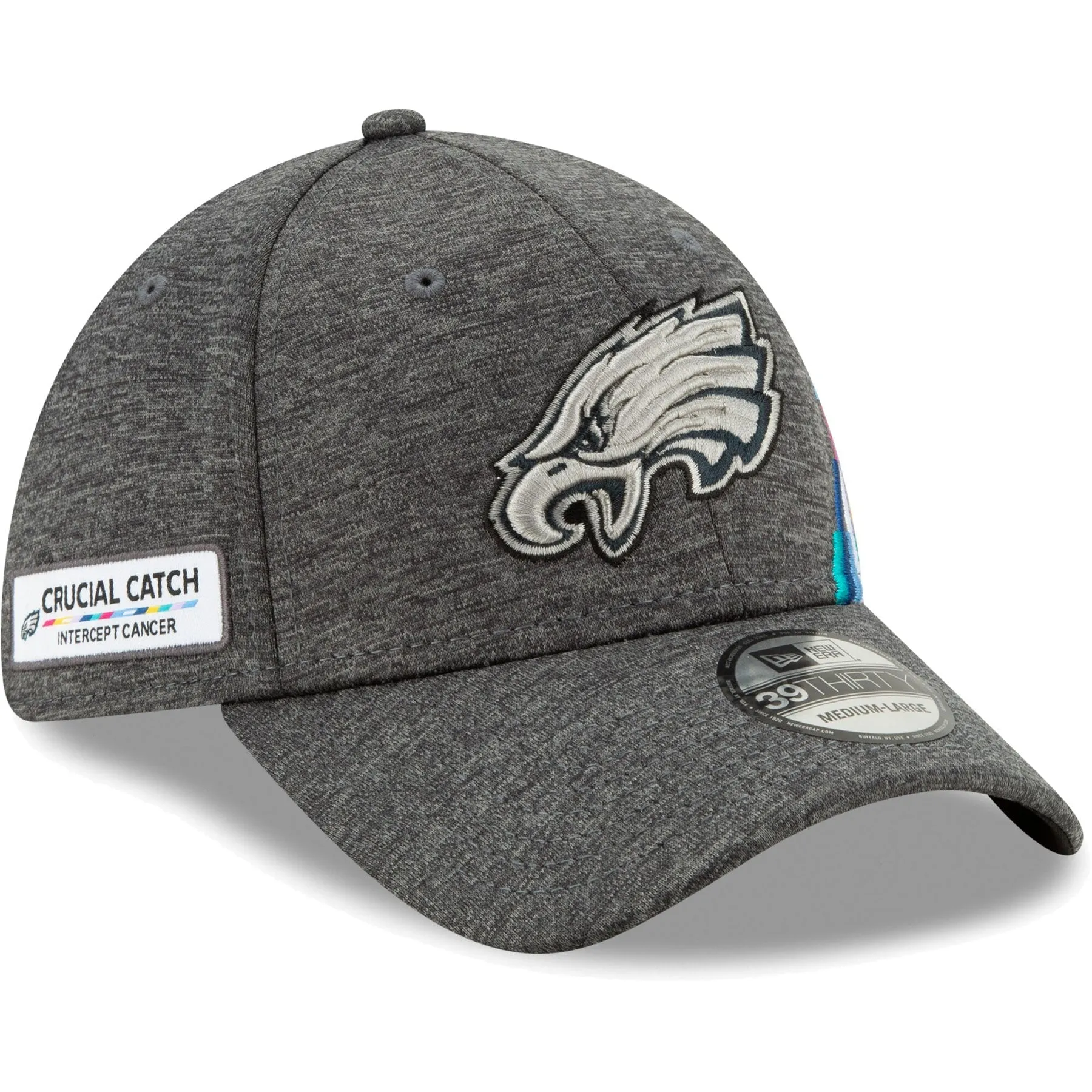 Eagles breast cancer awareness flex fit hat | Philadelphia Eagles Crucial Catch  39thirty sideline flexfit cap