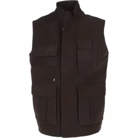 Eight Pocket Leather Gilet Brown/waxy : Serengeti