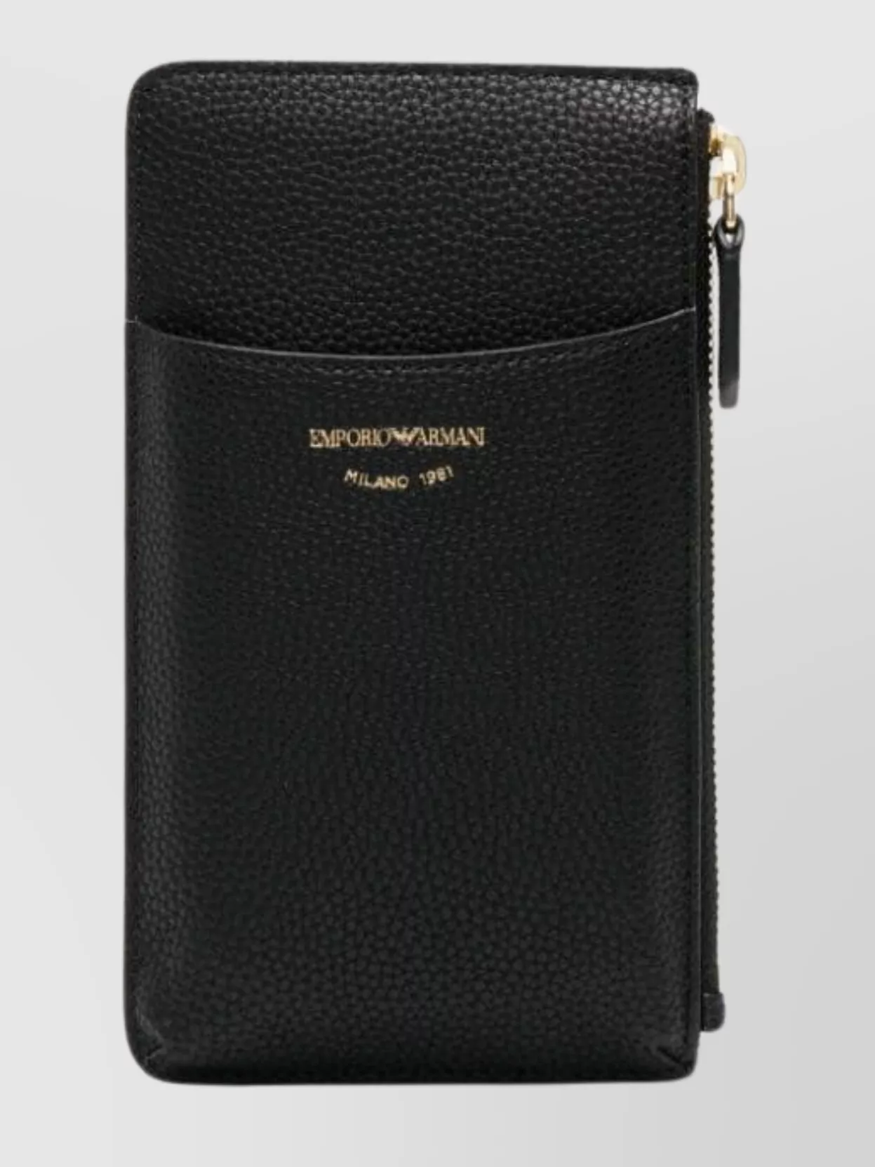 Emporio Armani   Zipped faux leather phone case with slip pocket