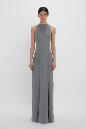 Frame Detailed Maxi Dress In Titanium