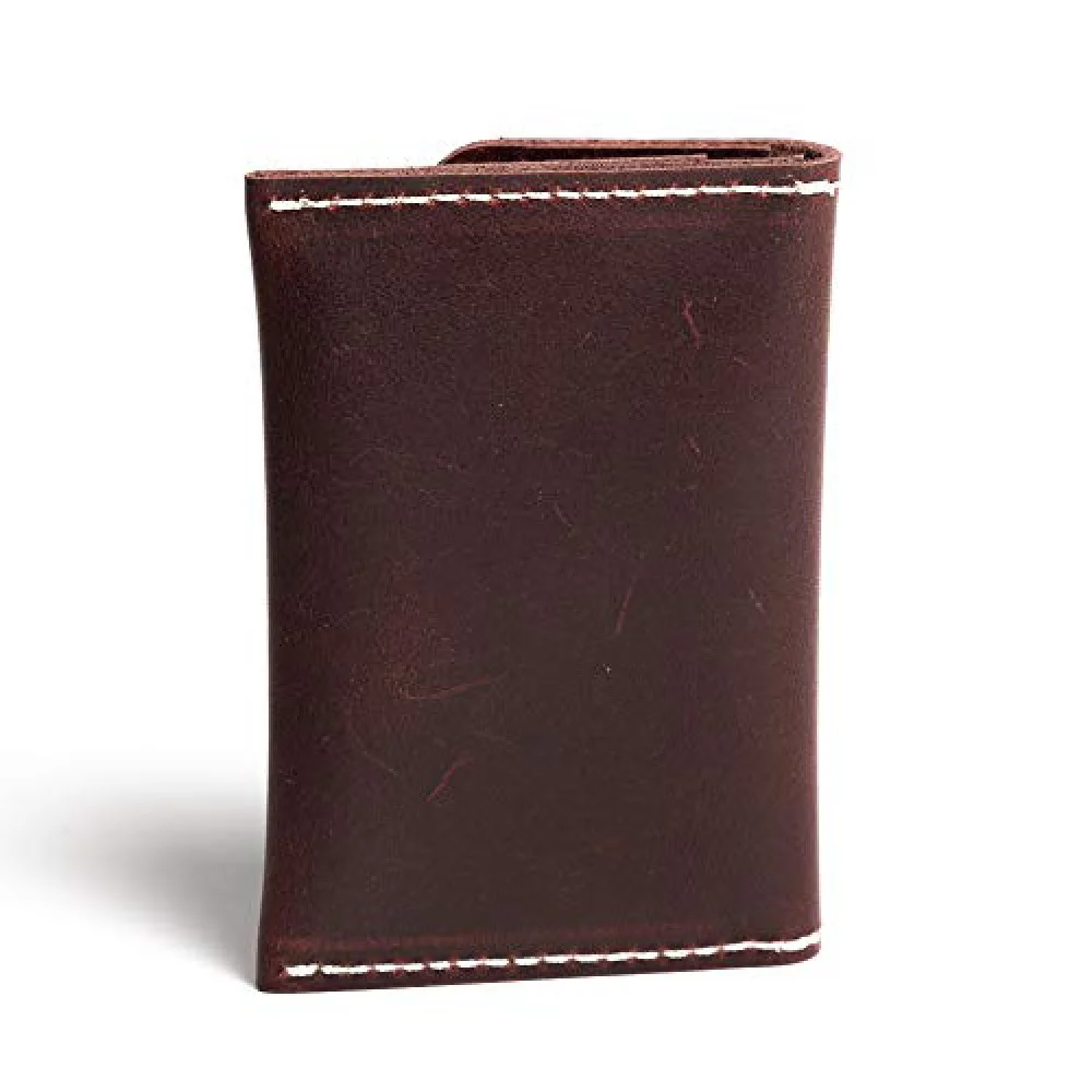 Hiller Leather Business and Credit Card Holder/Money Purse/Pocket Wallet for Men and Women. (Coliseum Ruby)