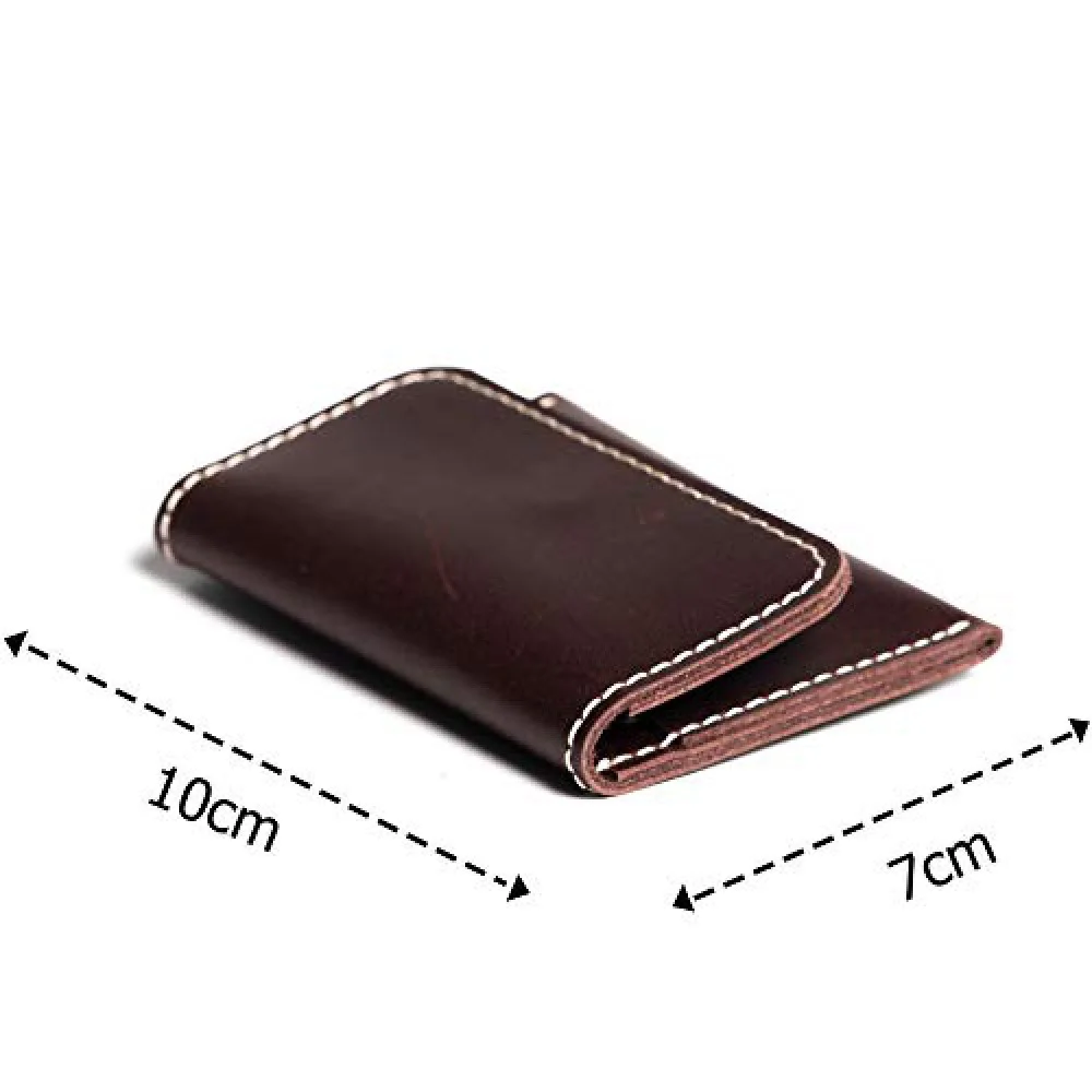 Hiller Leather Business and Credit Card Holder/Money Purse/Pocket Wallet for Men and Women. (Coliseum Ruby)