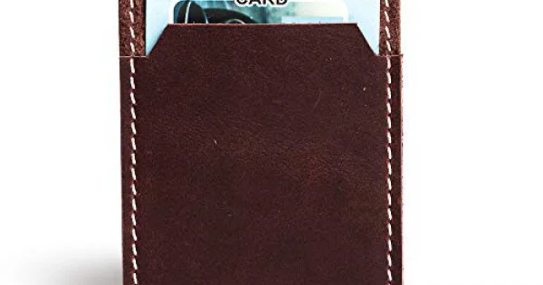 Hiller Leather Mobile Business Card Holder/Pocket Wallet/Money Purse for Men and Women. (Brunette)