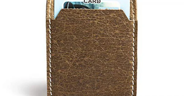 Hiller Leather Mobile Business Card Holder/Pocket Wallet/Money Purse for Men and Women. (Coffee)