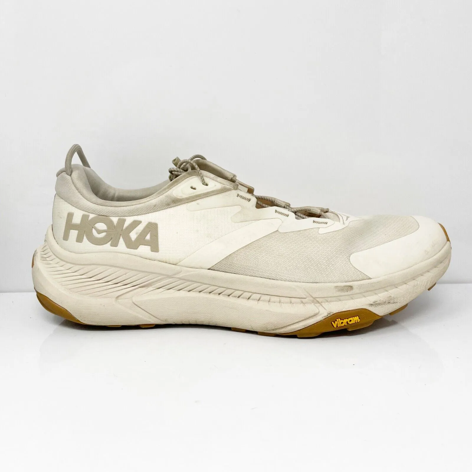 Hoka One One Womens Transport 1123154 EEGG Beige Running Shoes Sneakers Sz 11 B