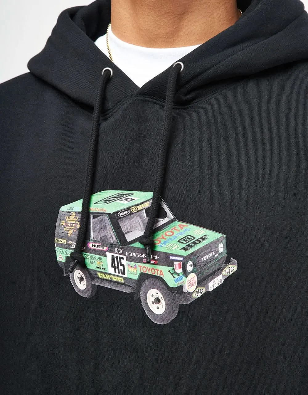 HUF x Toyota Land Cruiser Sahara Rally Pullover Hoodie - Black