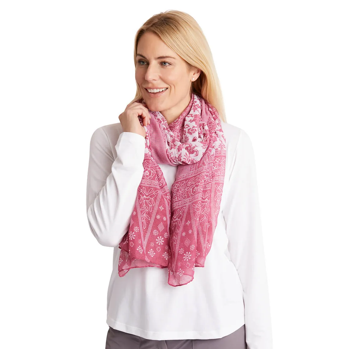 Insect Shield Versatile Wrap Scarf Dusty Rose