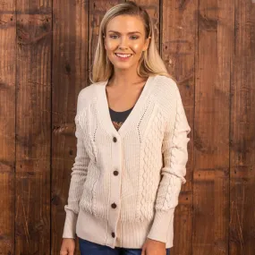 Kirstenbosch Cable Cardigan Ivory