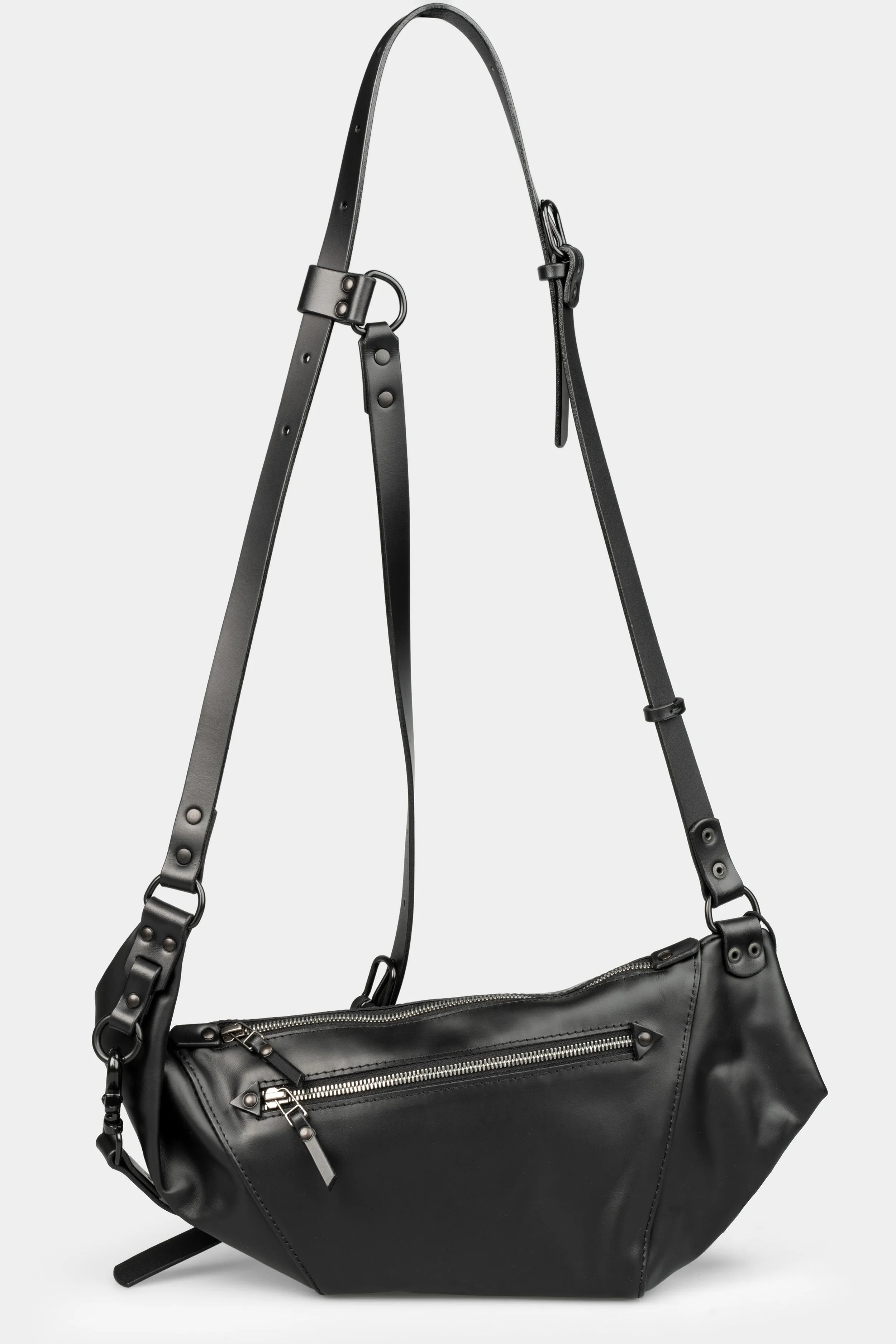 Lang horse leather crossbody harness bag