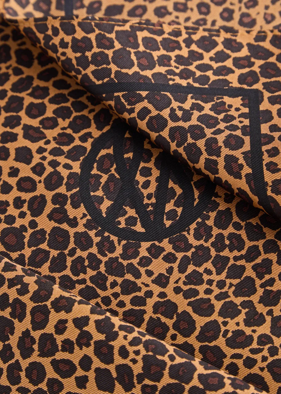 LE SCARF Leopard-print silk scarf  
                         
                     
                