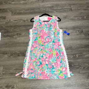 Lilly Pulitzer Flower Embroidered Trim Dress - size 14