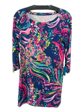 Lily Pulitzer Size Small Blue, Pink & Multi Rayon & Spandex 3/4 Sleeve Dress