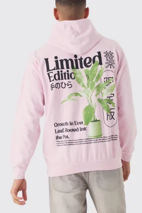 Limited Edition Plant Graphic Washed Hoodie