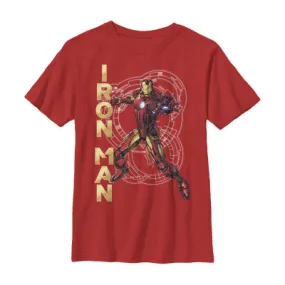 Little & Big Boys Crew Neck Short Sleeve Marvel Iron Man Graphic T-Shirt