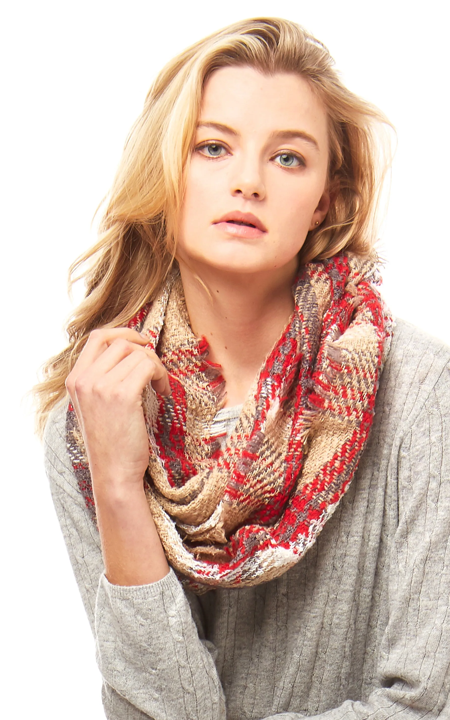 LOF791 Plaid Infinity Scarf