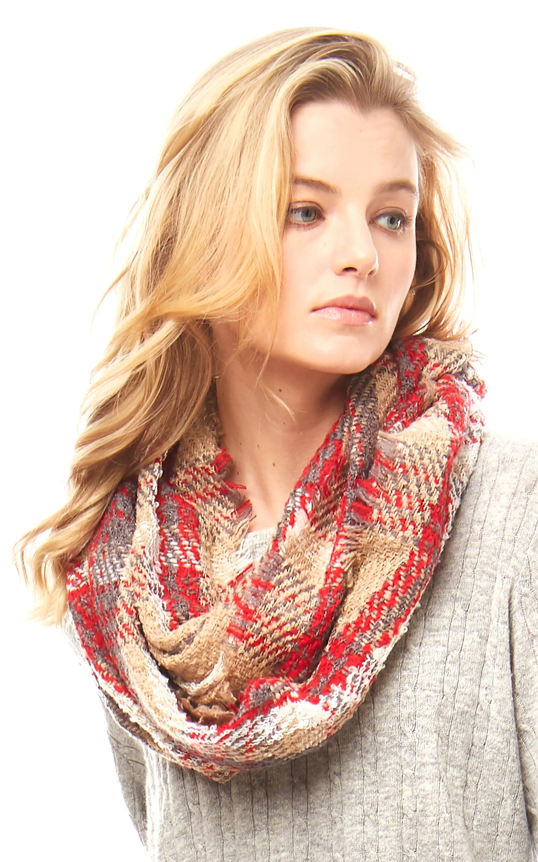 LOF791 Plaid Infinity Scarf