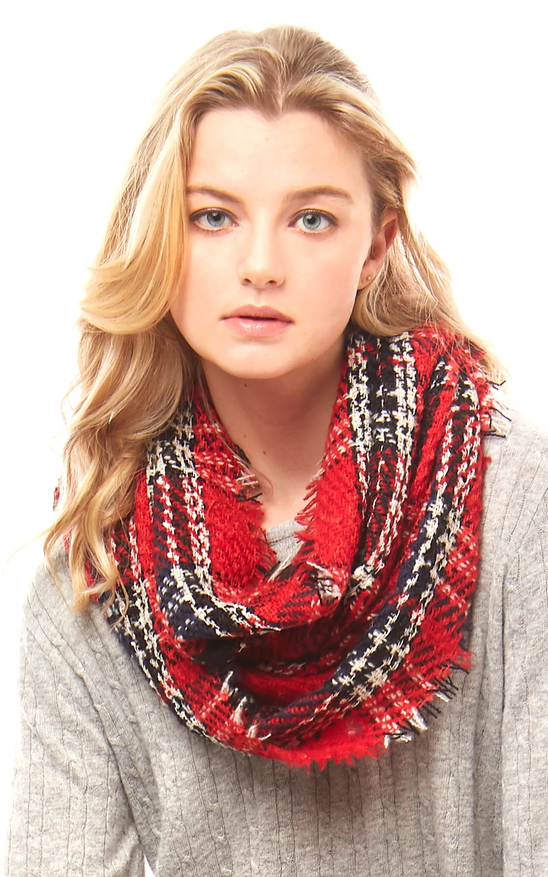 LOF791 Plaid Infinity Scarf