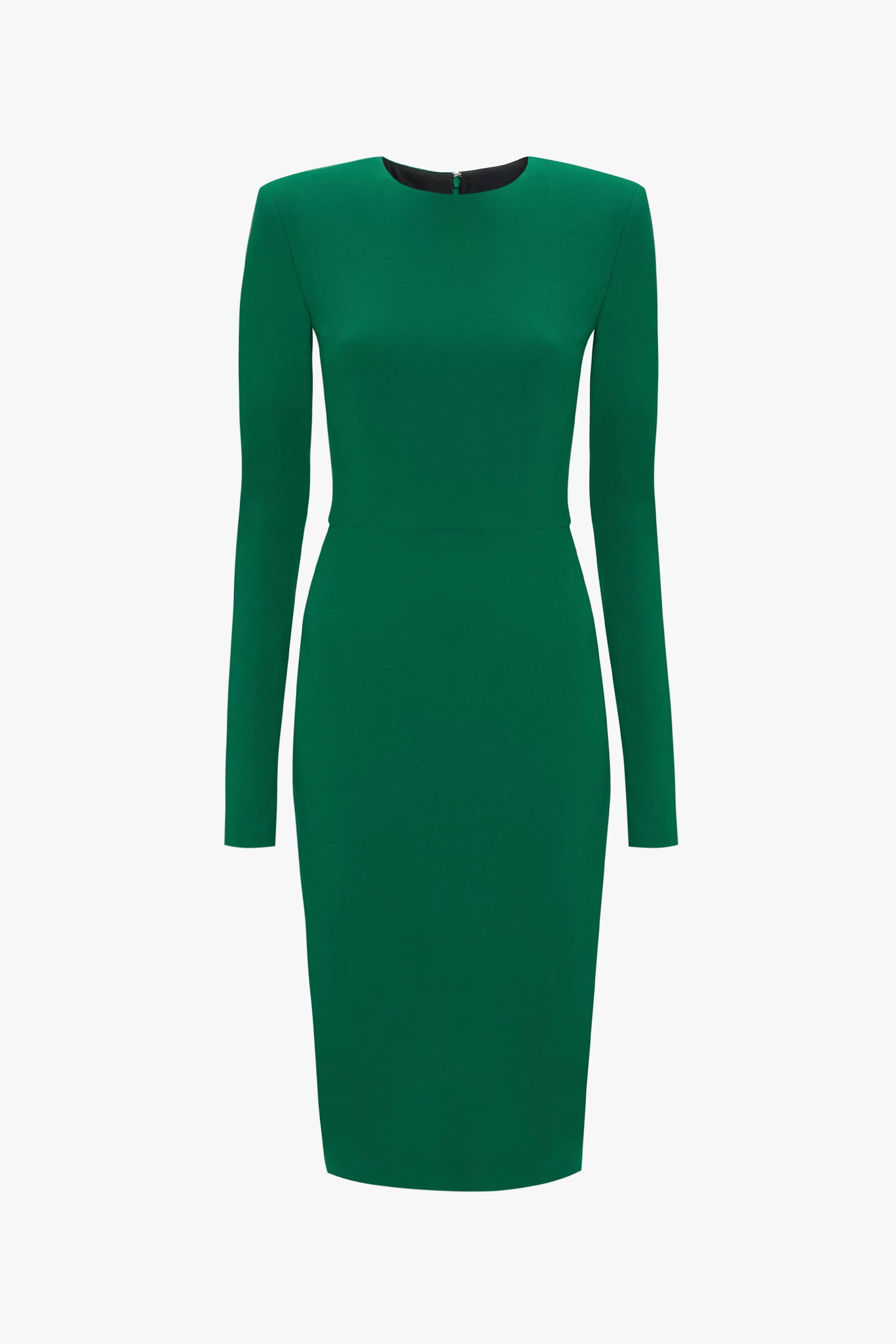 Long Sleeve T-Shirt Fitted Dress in Emerald