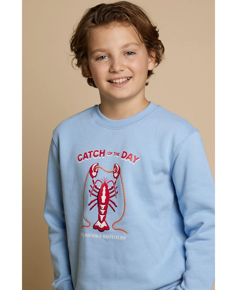 Macy's B by Brooks Brothers Big Boys Lobster Art Fleece Sweatshirt