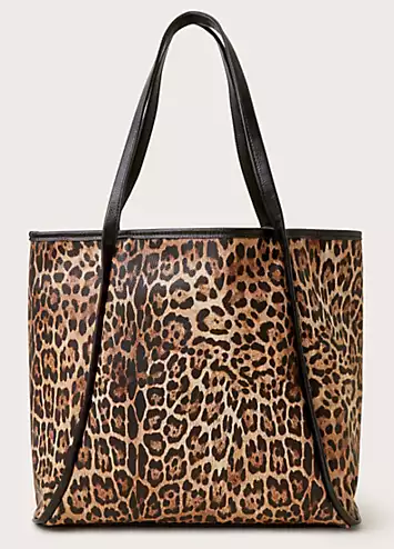 Mava Leopard Print Faux Leather Tote Bag by Monsoon | Look Again