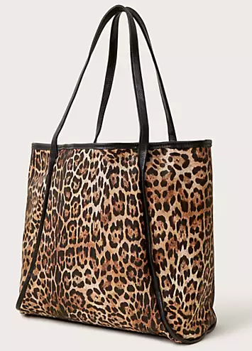 Mava Leopard Print Faux Leather Tote Bag by Monsoon | Look Again