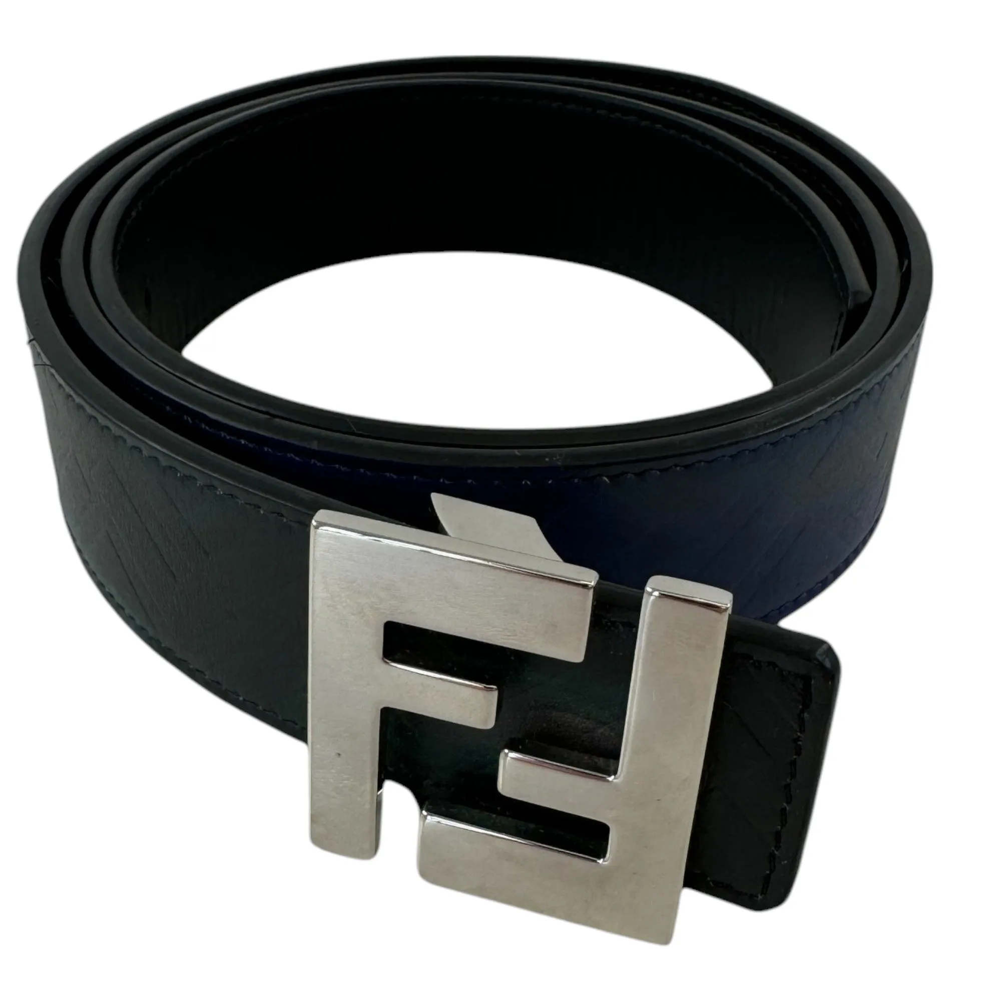 Men's Ff Monogram Belt Black Size Waist 36