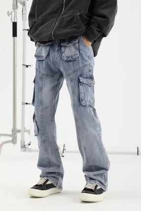 Multi Pocket Loose Jeans