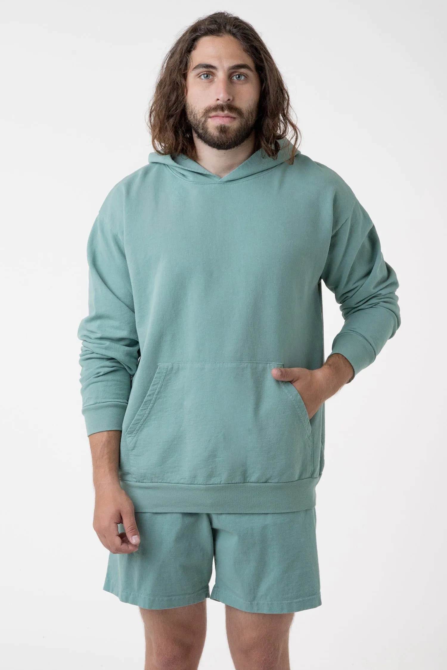 MWT09GD - Long Sleeve Garment Dye French Terry Pullover Hoodie