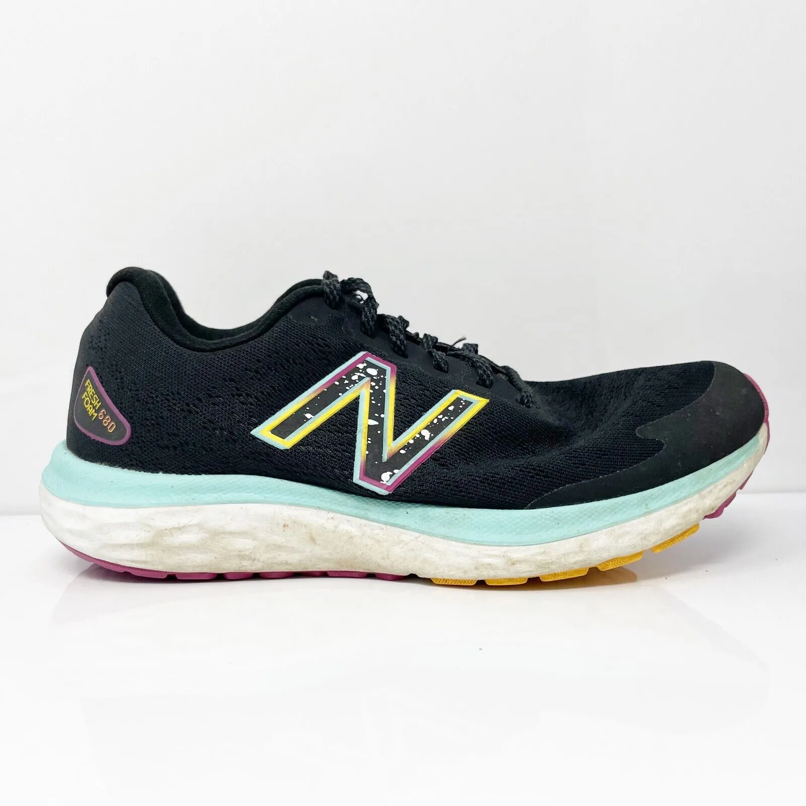 New Balance Womens Fresh Foam 680 V7 W680NK7 Black Running Shoes Sneakers Sz 9 D