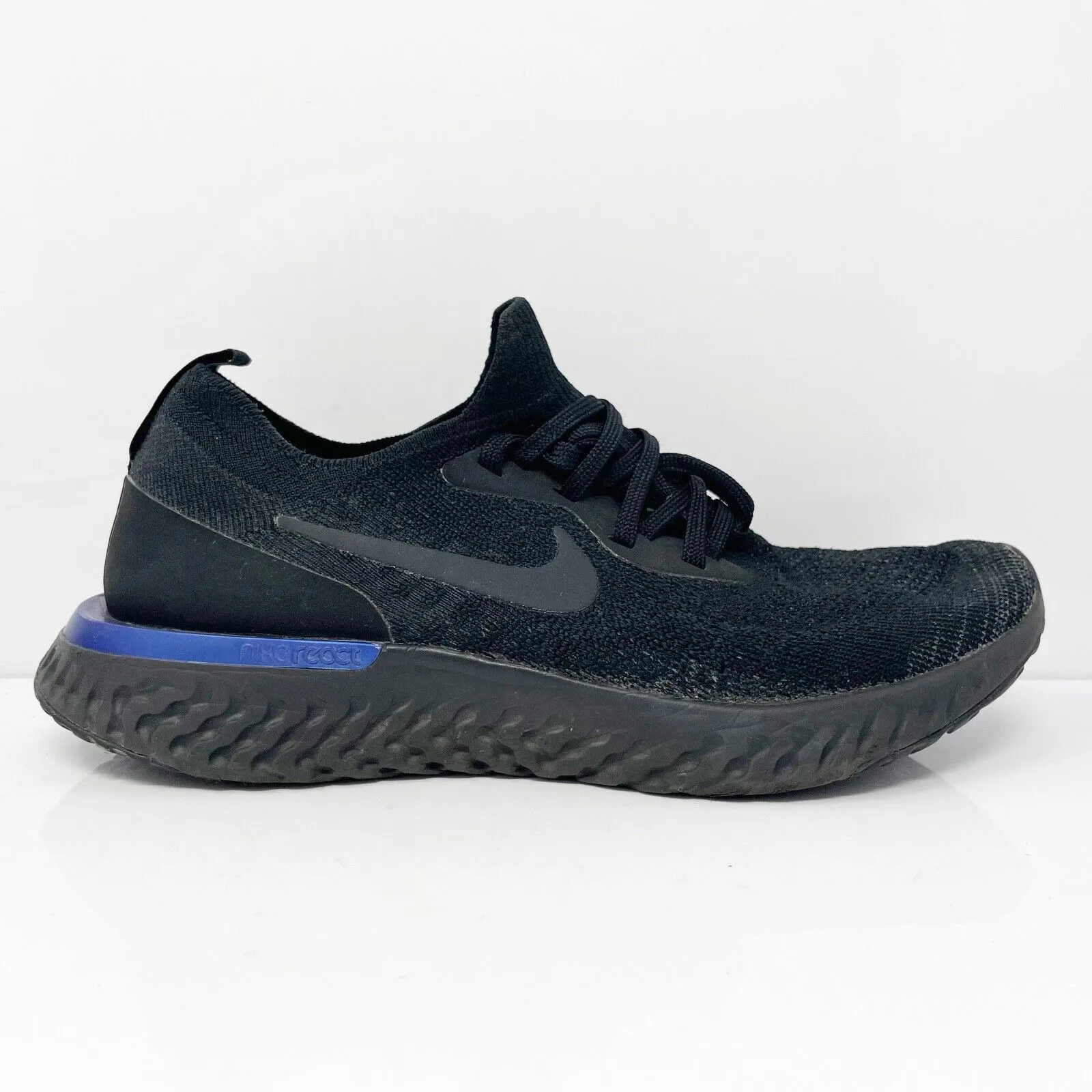 Nike Womens Epic React Flyknit AQ0070-004 Black Running Shoes Sneakers Size 8.5