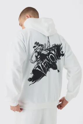 Oversized Marvel Venom License Print Hoodie